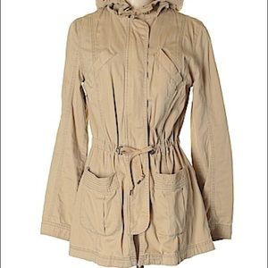 Mossimo Tan/Khaki utility jacket with teal trim
